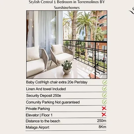 Perfect Stylish 1 Bedroom Getaway 토레몰리노스